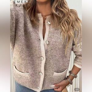 SHEIN beige cardigan